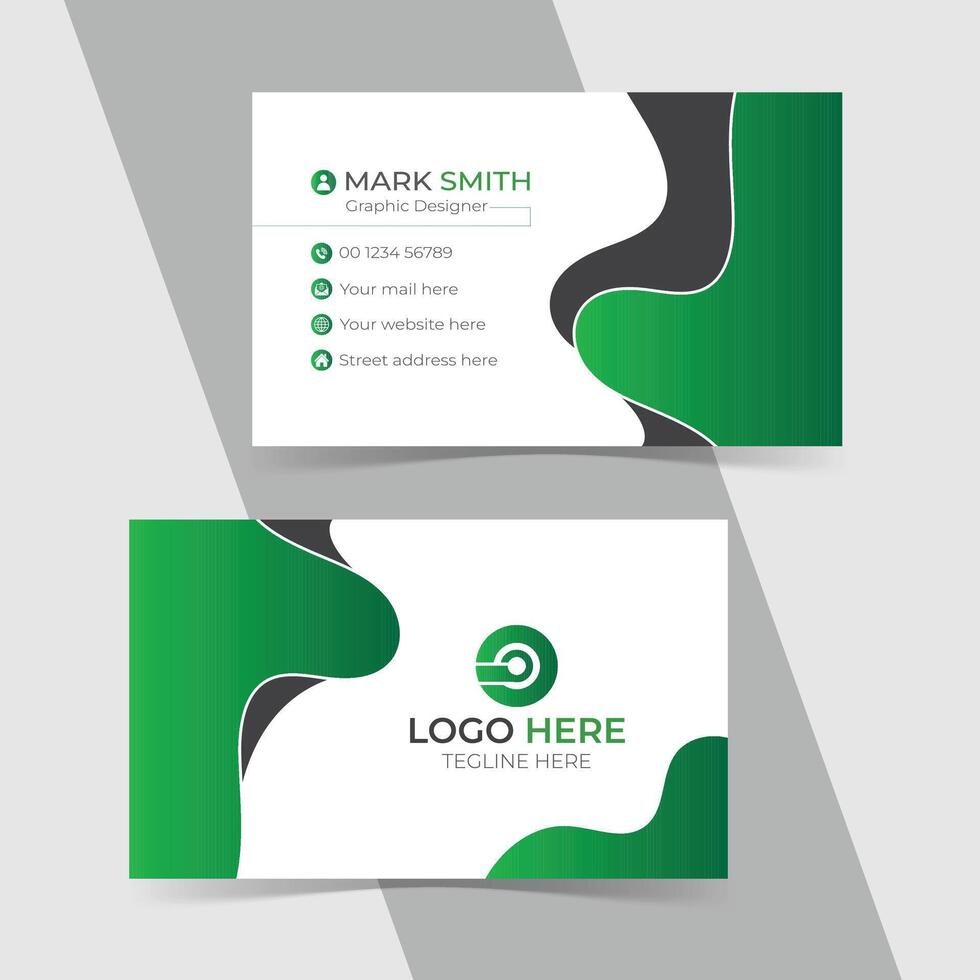 Modern and clean professional business card template design vector