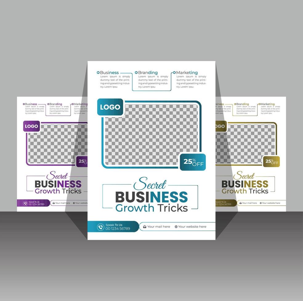 Corporate business flyer design template vector