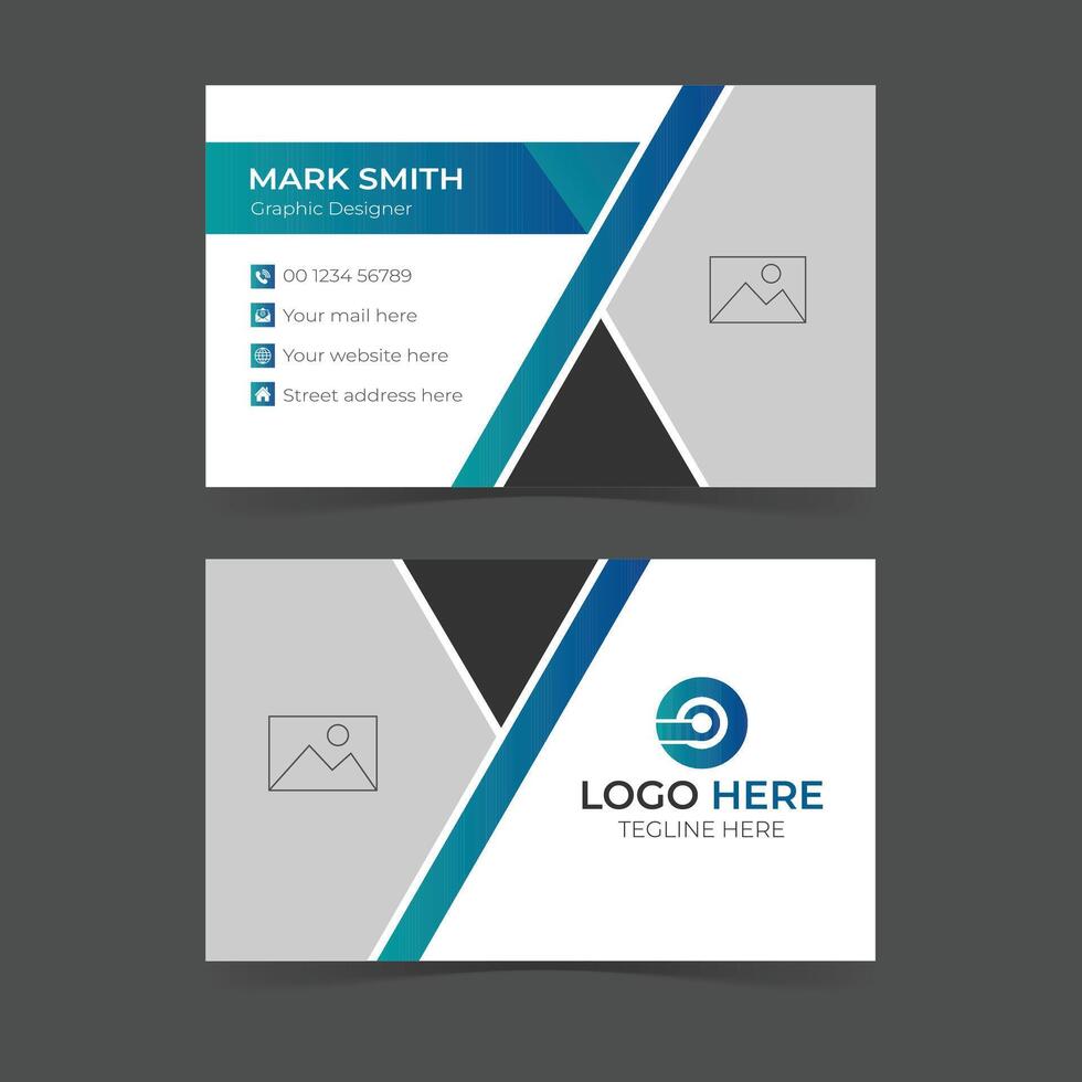 Modern and clean professional business card template design vector