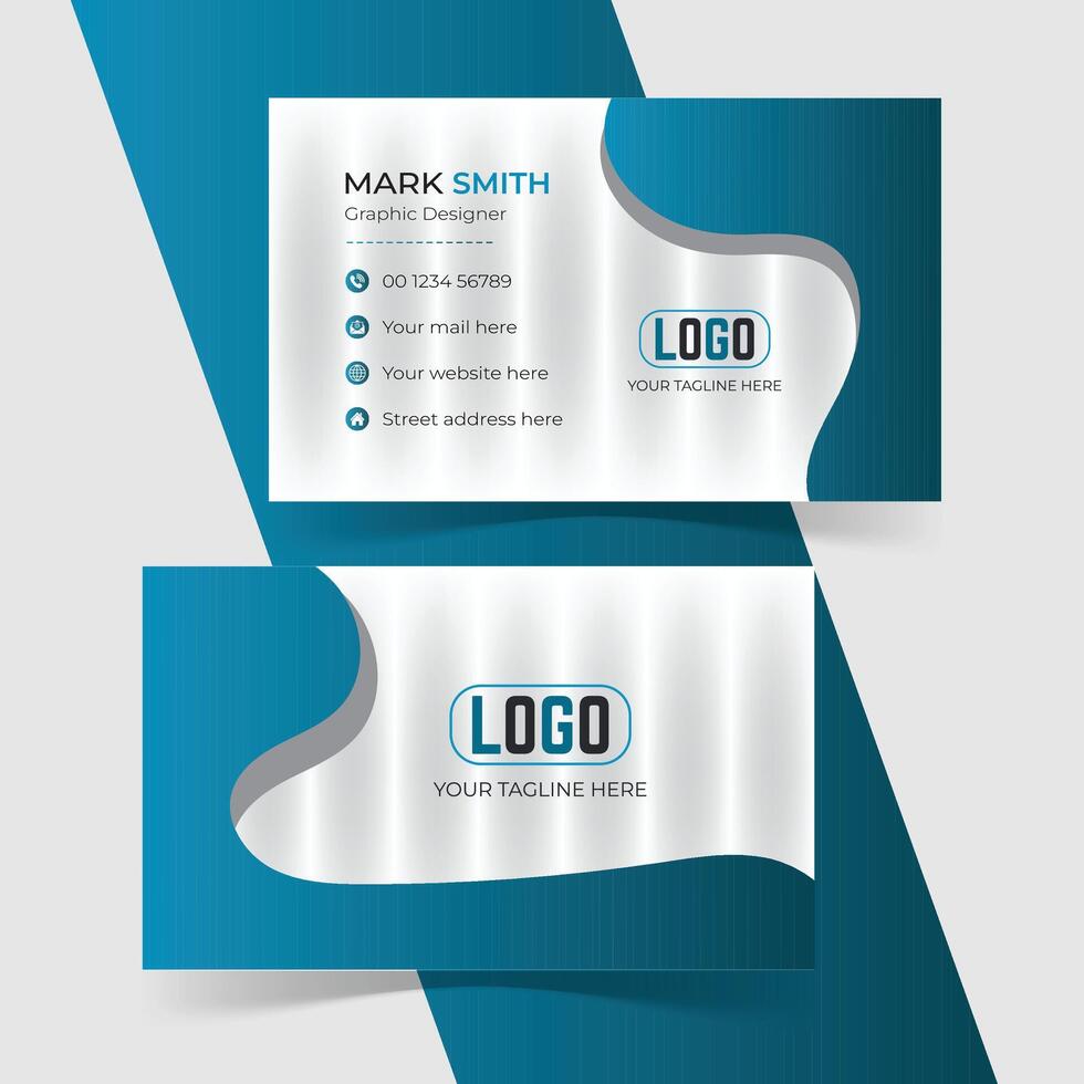 Modern and clean professional business card template design vector