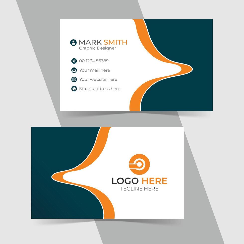 Modern and clean professional business card template design vector