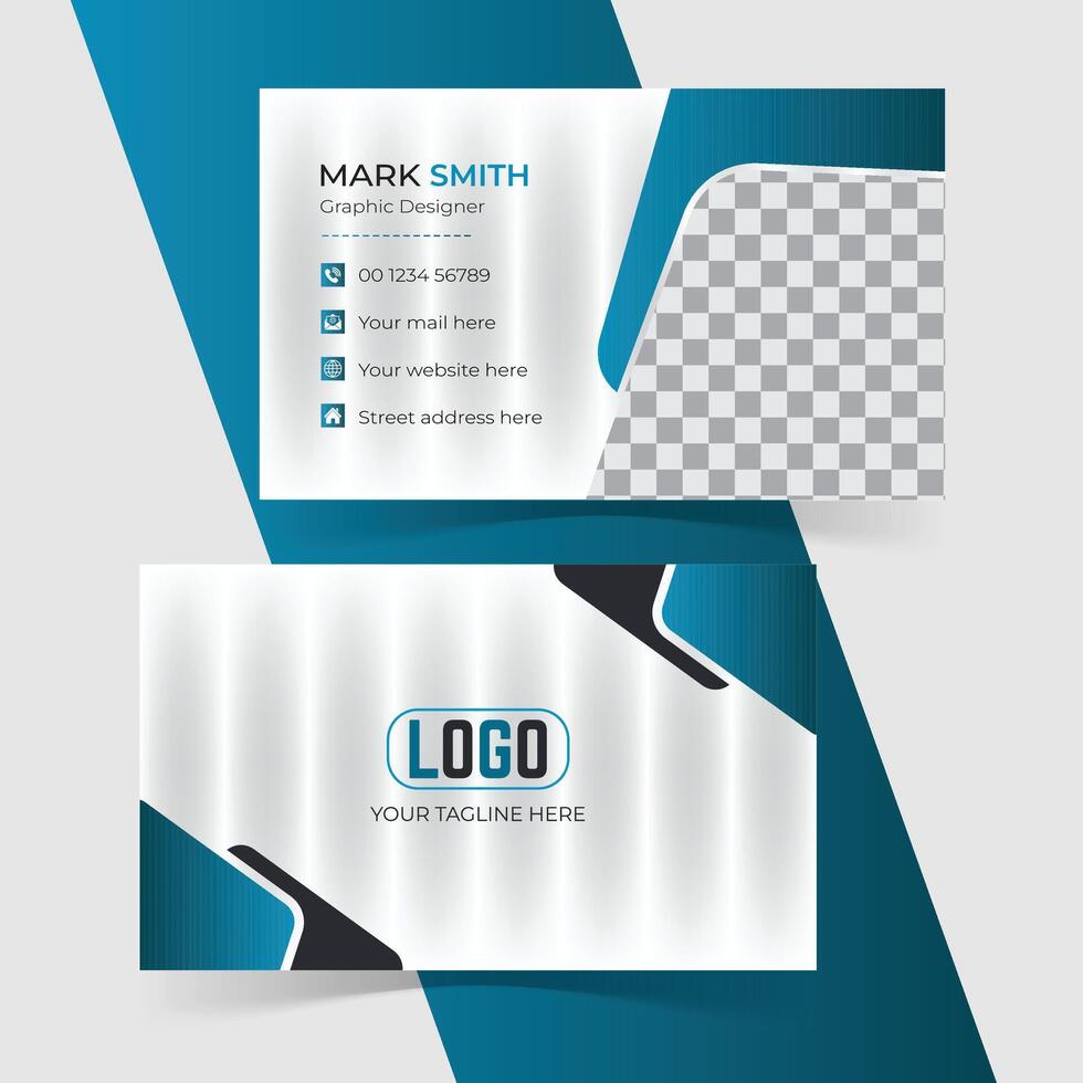 Modern and clean professional business card template design vector