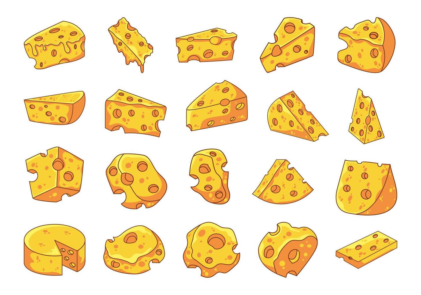 dulce queso ilustración elemento conjunto vector
