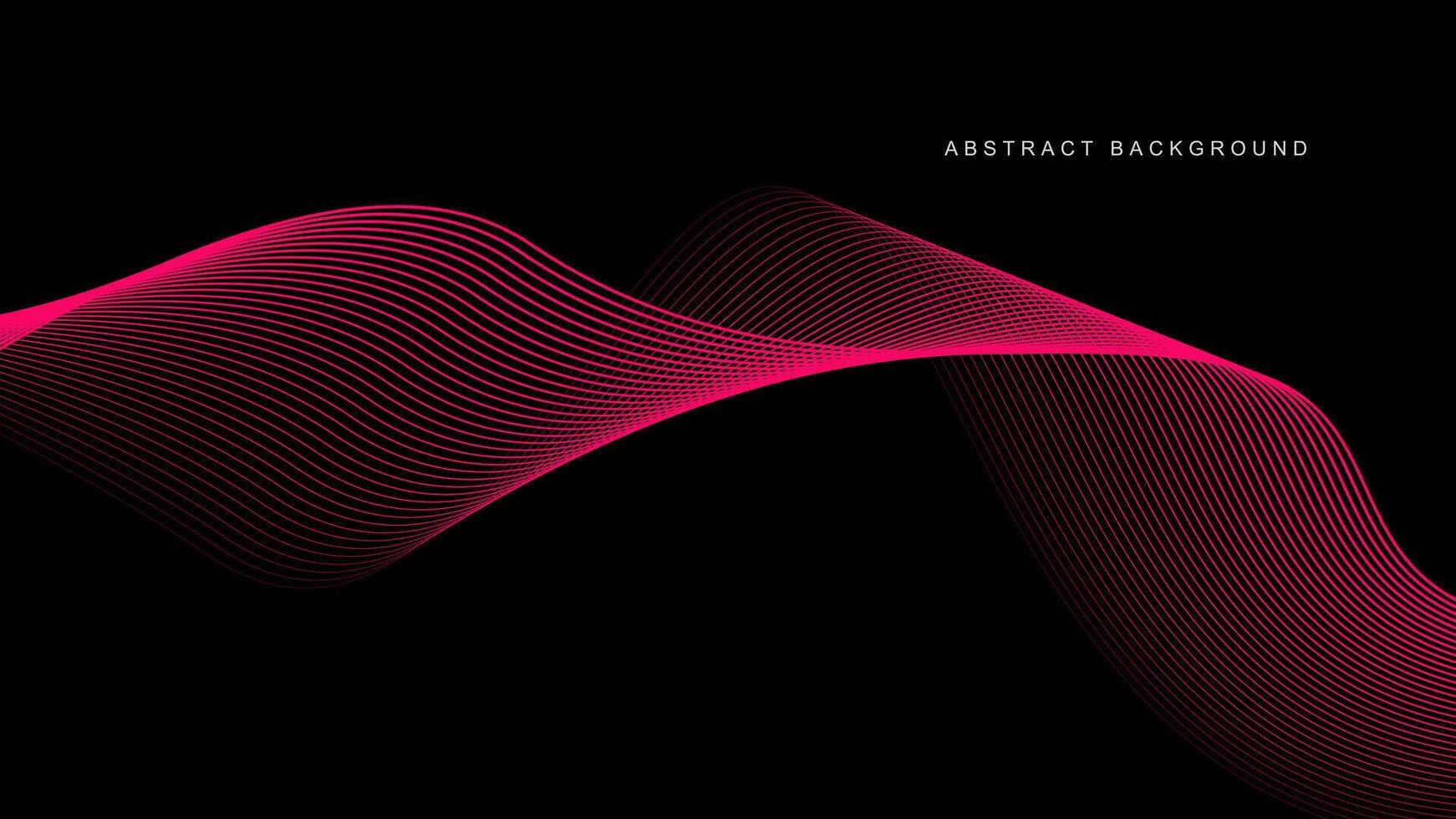 Abstract glowing wave lines on black background. Dynamic wave pattern. Modern flowing wavy lines. Futuristic technology concept. Suit for banner, poster, cover, brochure, flyer, website vector