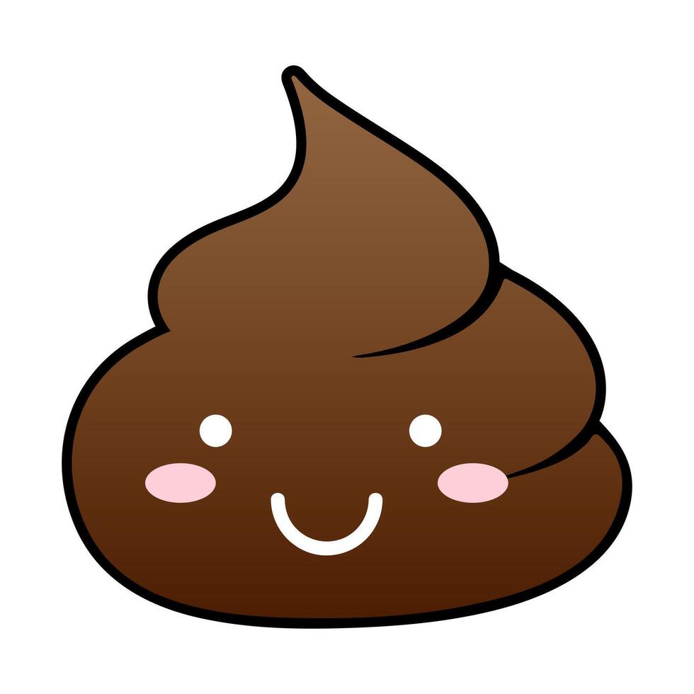 Cartoon Smiling Chocolate Candy icon, sticker, illustration vector