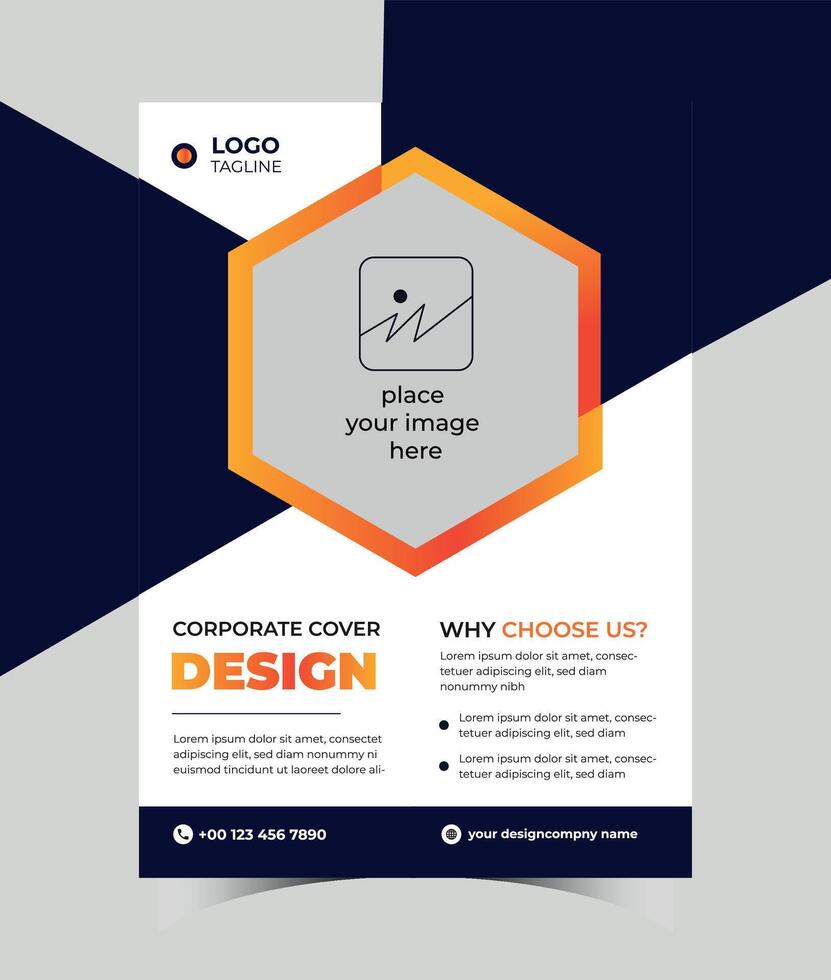 New corporate flyer template design vector