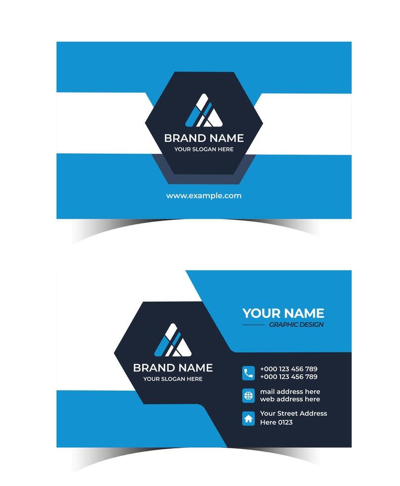 Modern and clean professional business card design vector