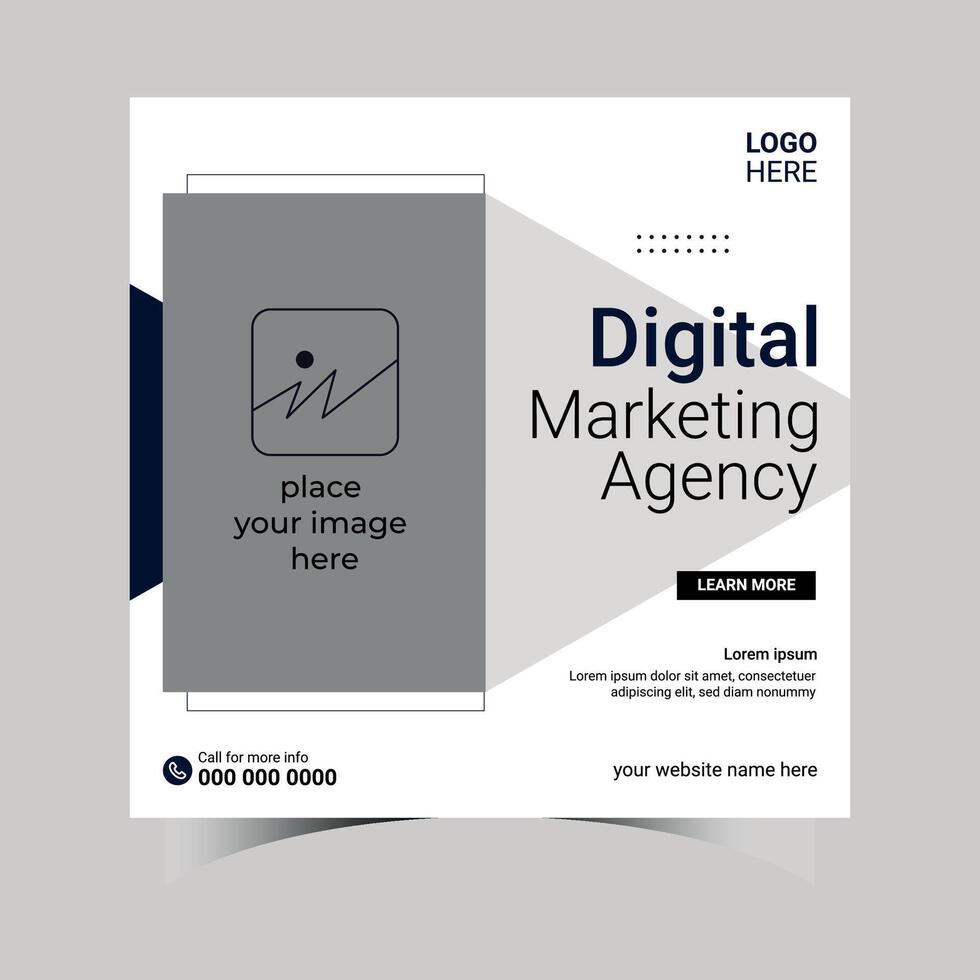 Digital Marketing Agency Social Media template vector