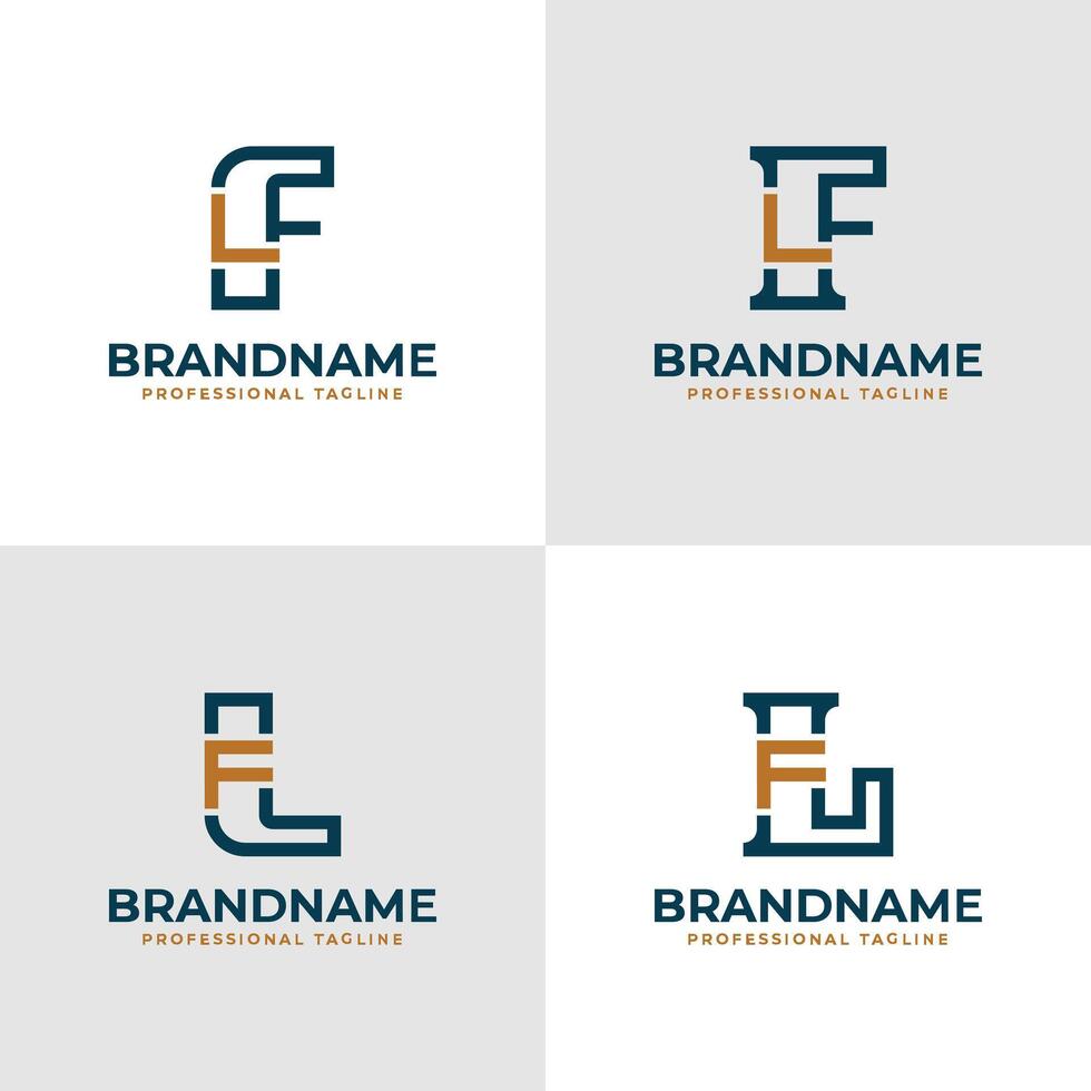 Elegant Letters FL and LF Monogram Logo, suitable for business with FL or LF initials vector