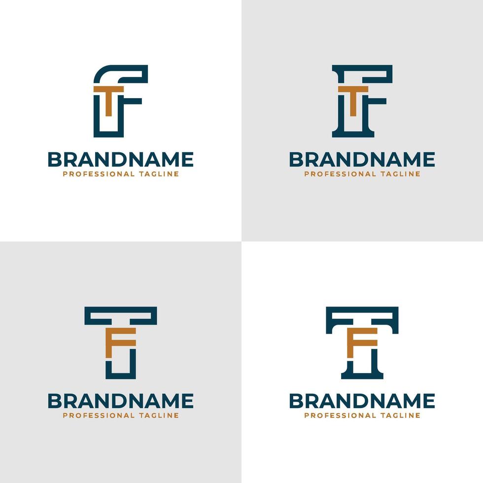 Elegant Letters FT and TF Monogram Logo, suitable for business with FT or TF initials vector