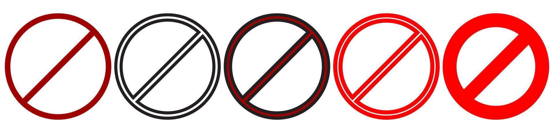 stop prohibition sign red circle no doing stop sign vector
