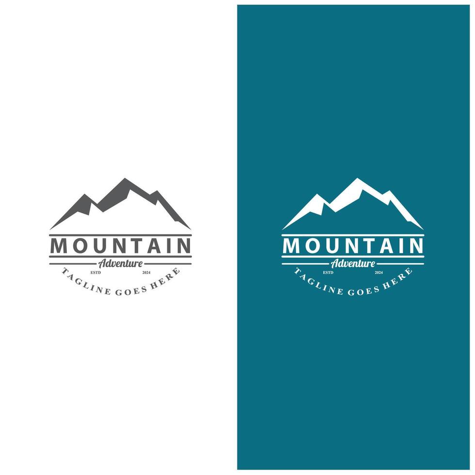 Mountain logo design. Adventure. Outdoor hiking adventure icon set. Design vector