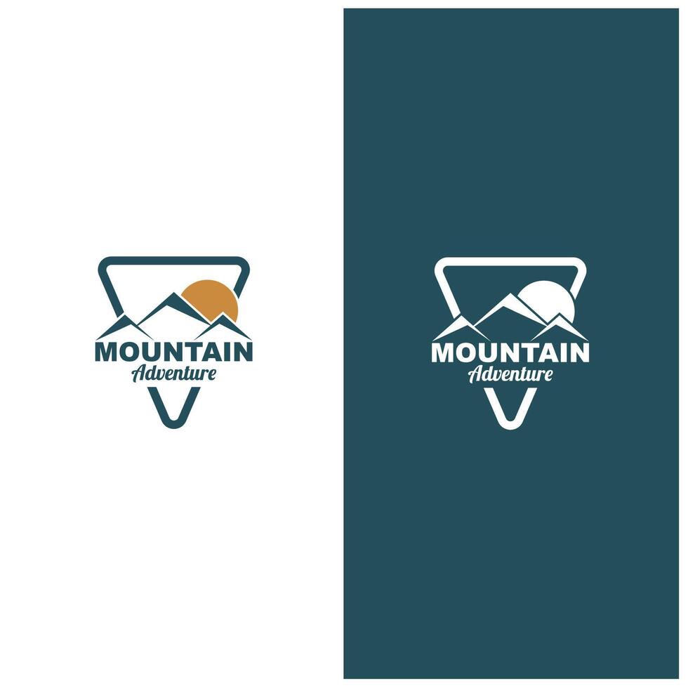 Mountain logo design. Adventure. Outdoor hiking adventure icon set. Design vector