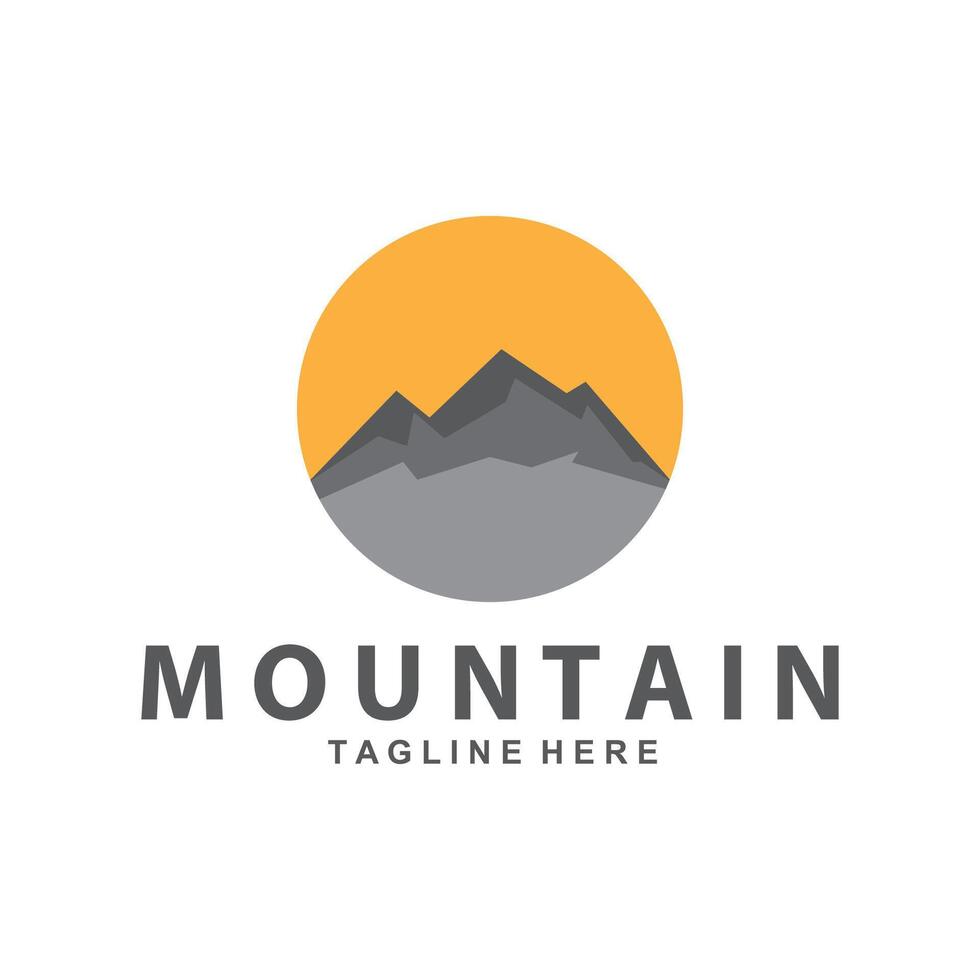 Mountain logo design. Adventure. Outdoor hiking adventure icon set. Design vector