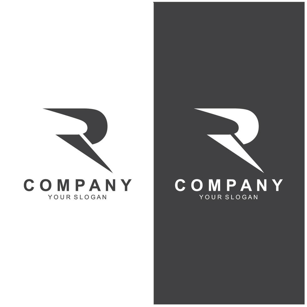 Initial Letter R Logo Design vector