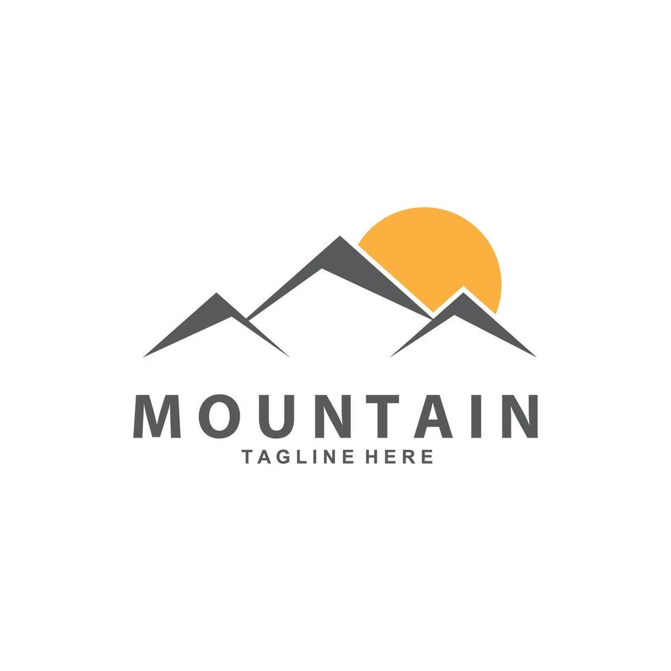 Mountain logo design. Adventure. Outdoor hiking adventure icon set. Design vector