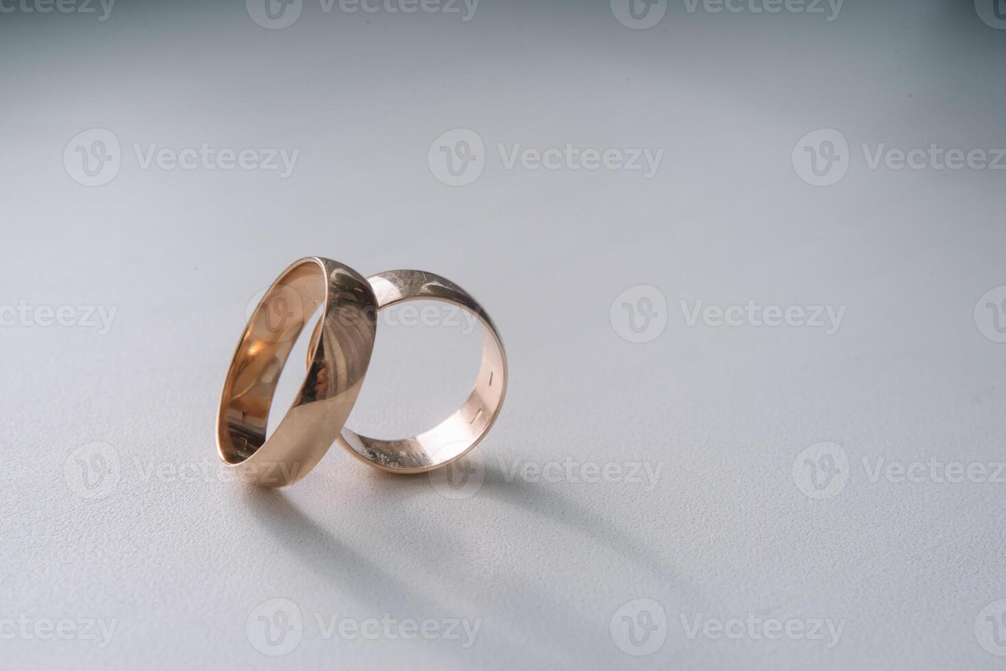 Wedding rings. Two Wedding rings for the bride and groom. photo