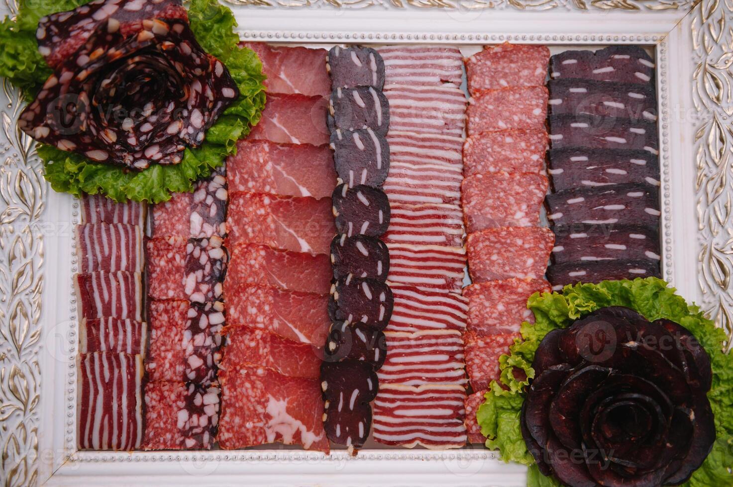 meat delicatessen plate photo