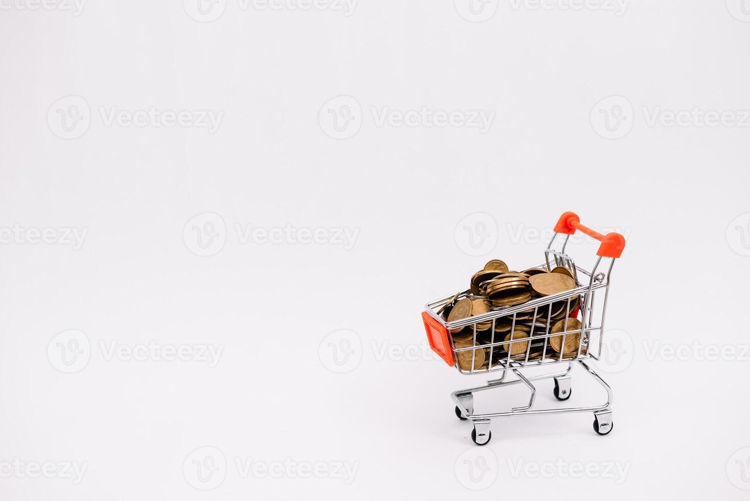 online shopping or internet shop concepts, with shopping cart symbol. isolated. photo