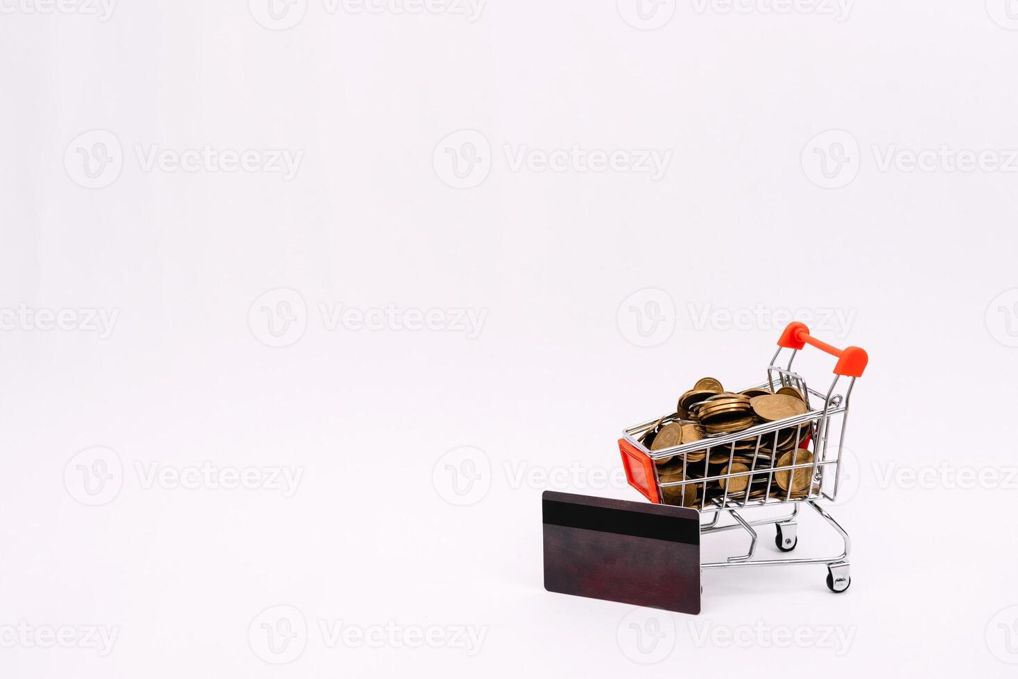 online shopping or internet shop concepts, with shopping cart symbol. isolated photo