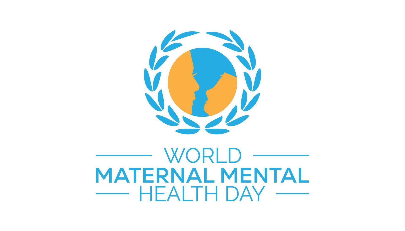 World Maternal Mental Health Day observed every year in May. Template for background, banner, card, poster with text inscription. vector