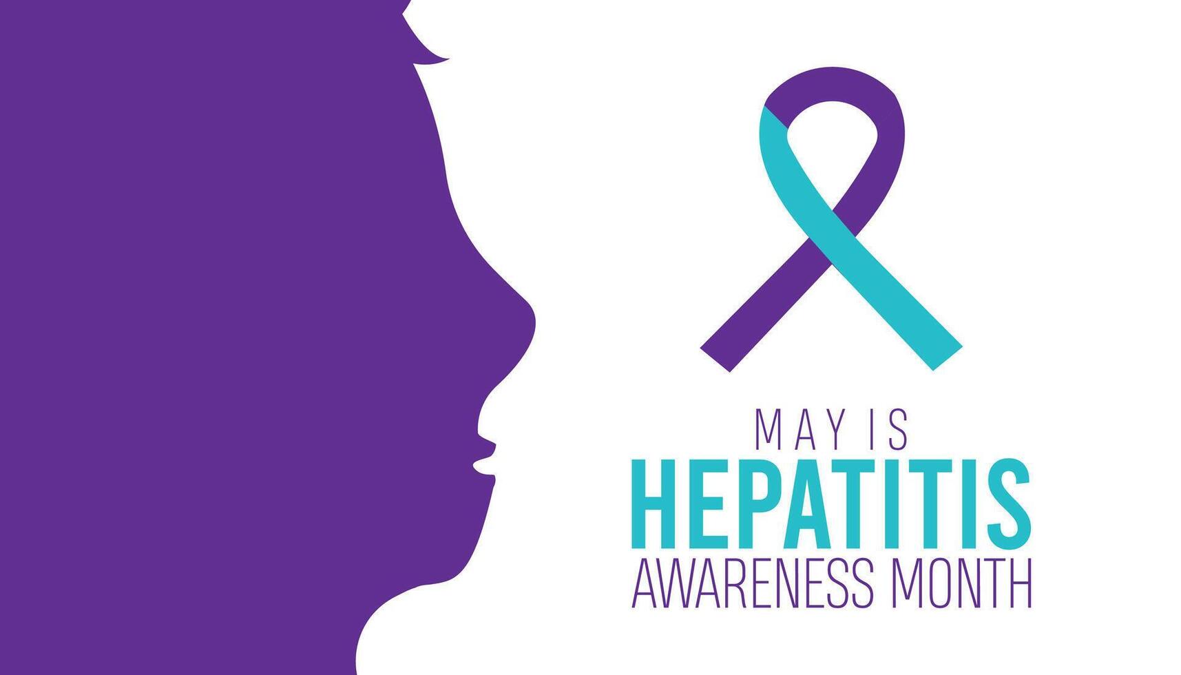 Hepatitis awareness month observed every year in May. Template for background, banner, card, poster with text inscription. vector