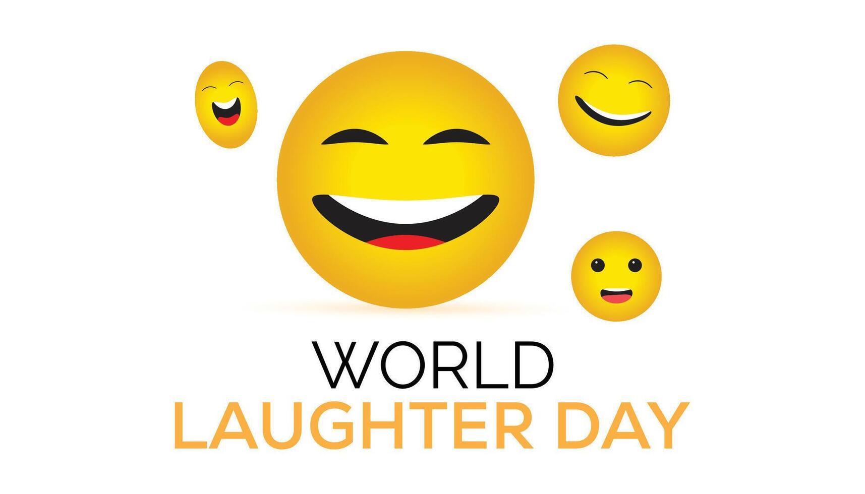 World Laughter Day observed every year in May. Template for background, banner, card, poster with text inscription. vector