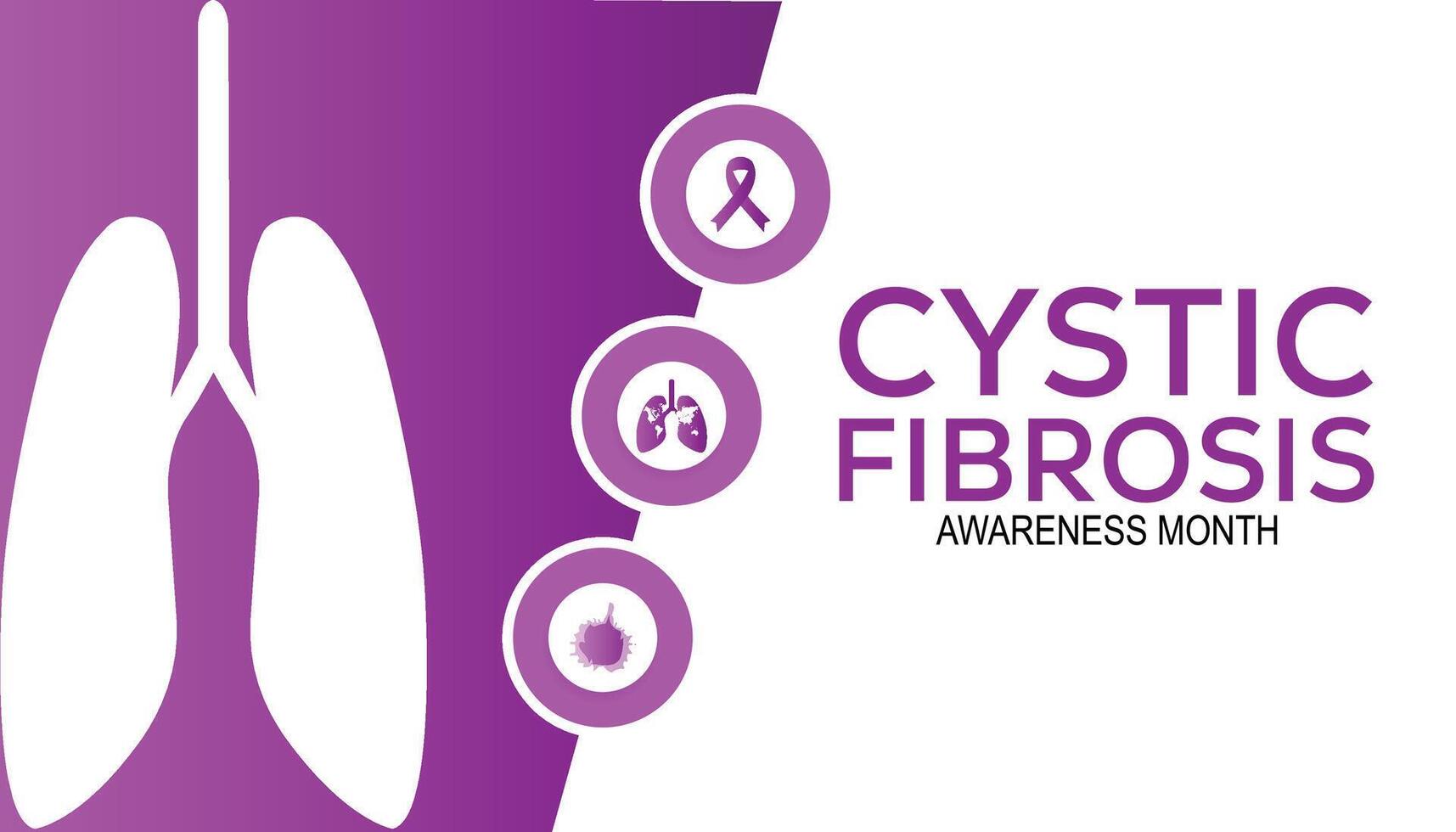 Cystic Fibrosis Awareness Month observed every year in May. Template for background, banner, card, poster with text inscription. vector