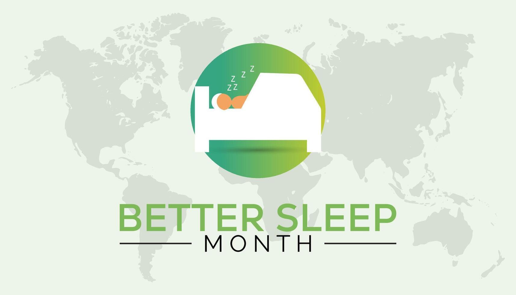 Better Sleep Month observed every year in May. Template for background, banner, card, poster