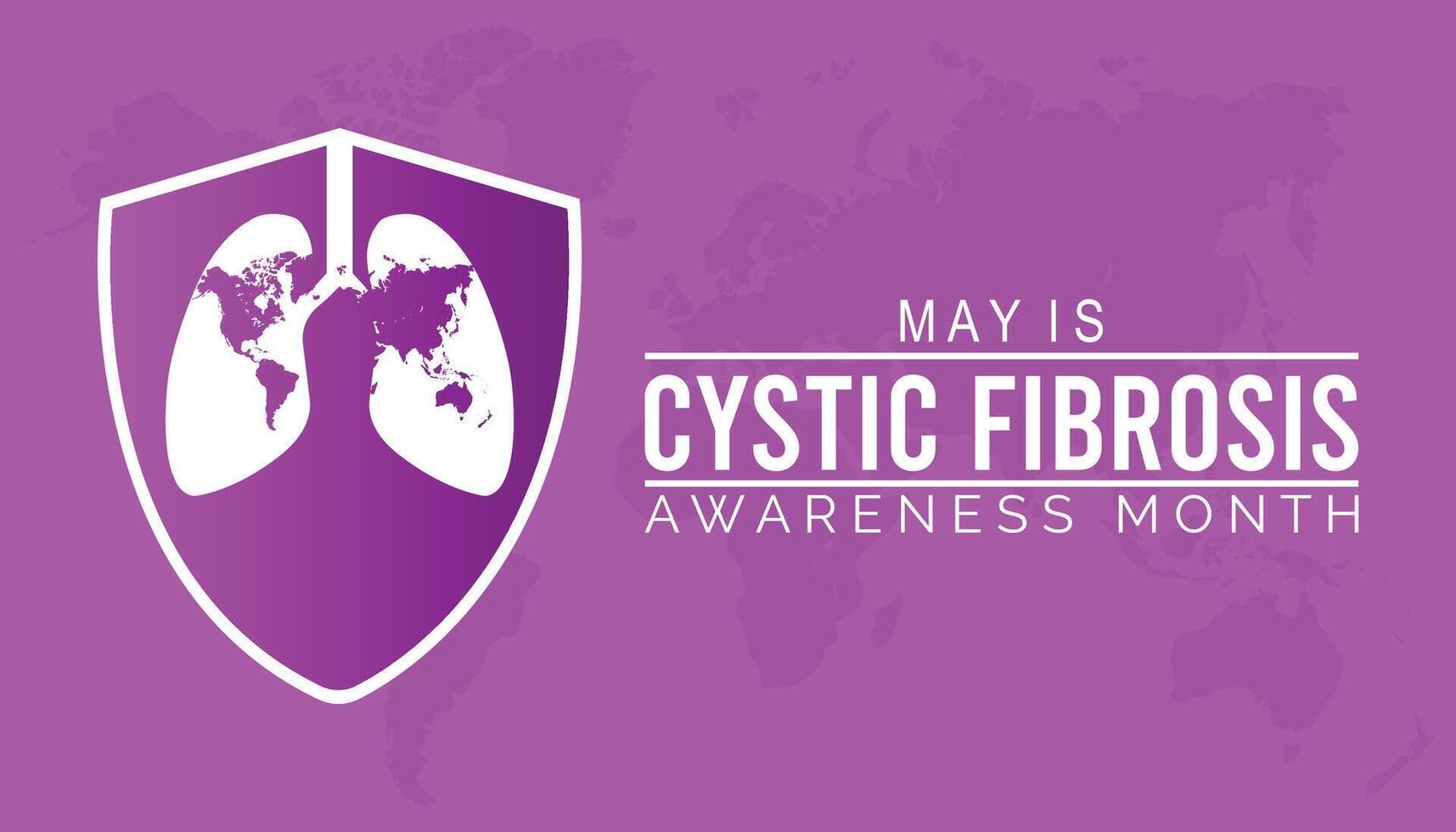 Cystic Fibrosis Awareness Month observed every year in May. Template for background, banner, card, poster with text inscription. vector