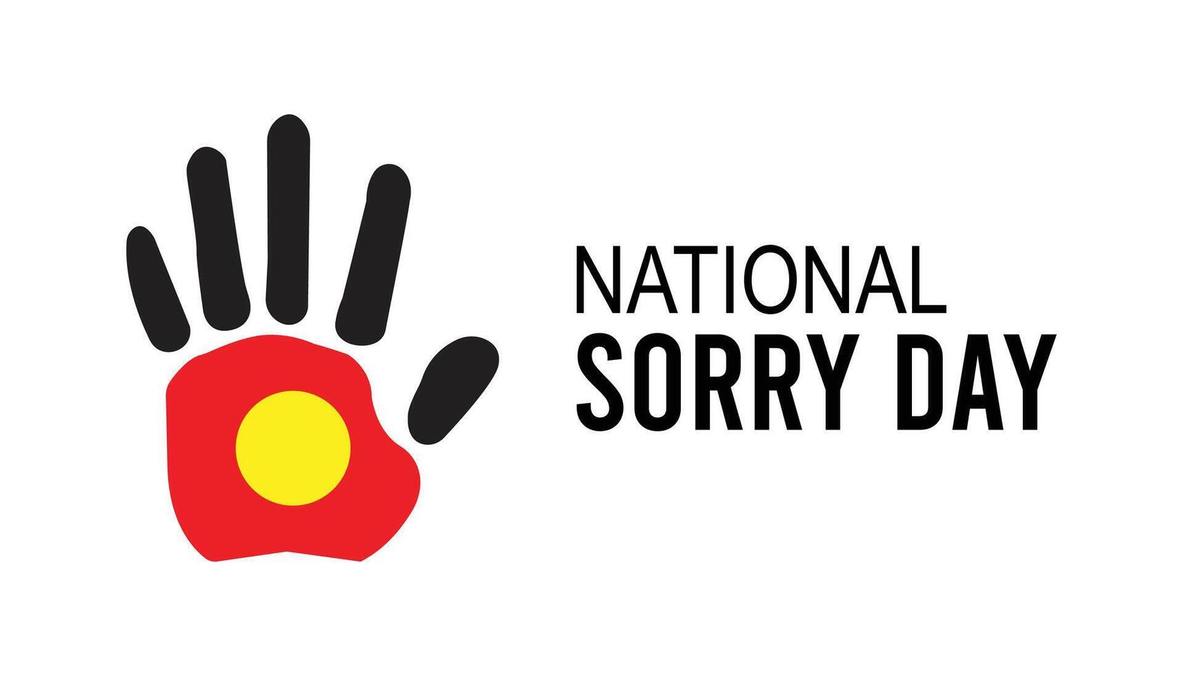 National Sorry Day observed every year in May. Template for background, banner, card, poster with text inscription. vector