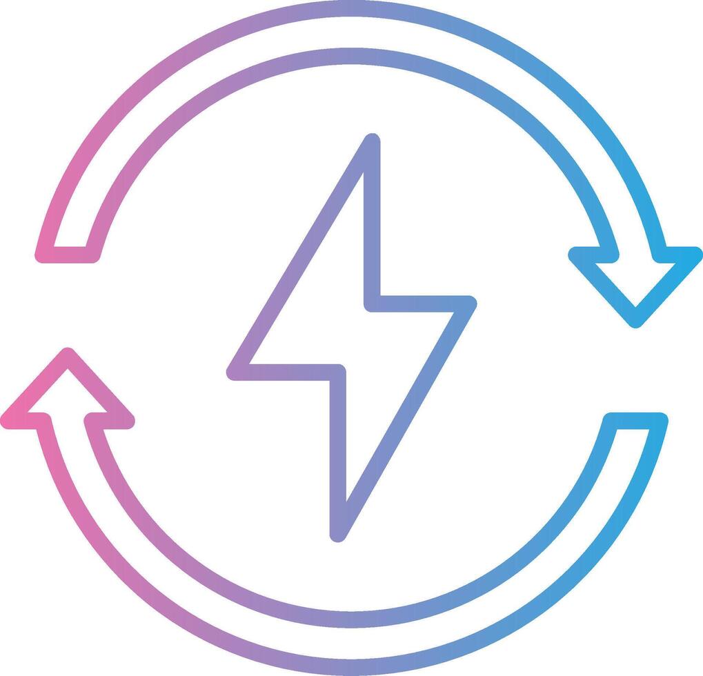 Recycle Line Gradient Icon Design vector