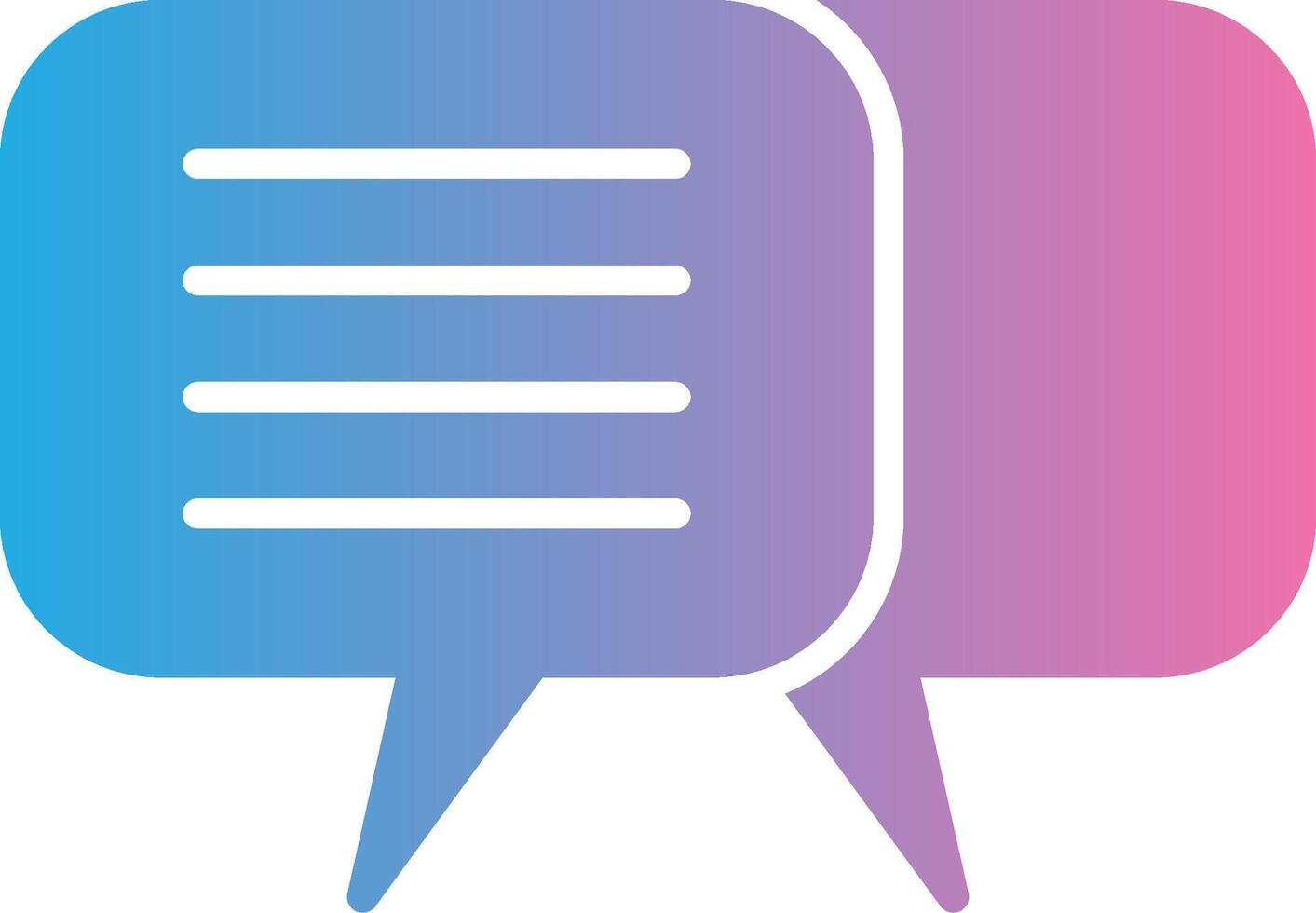 Dialog Glyph Gradient Icon Design vector