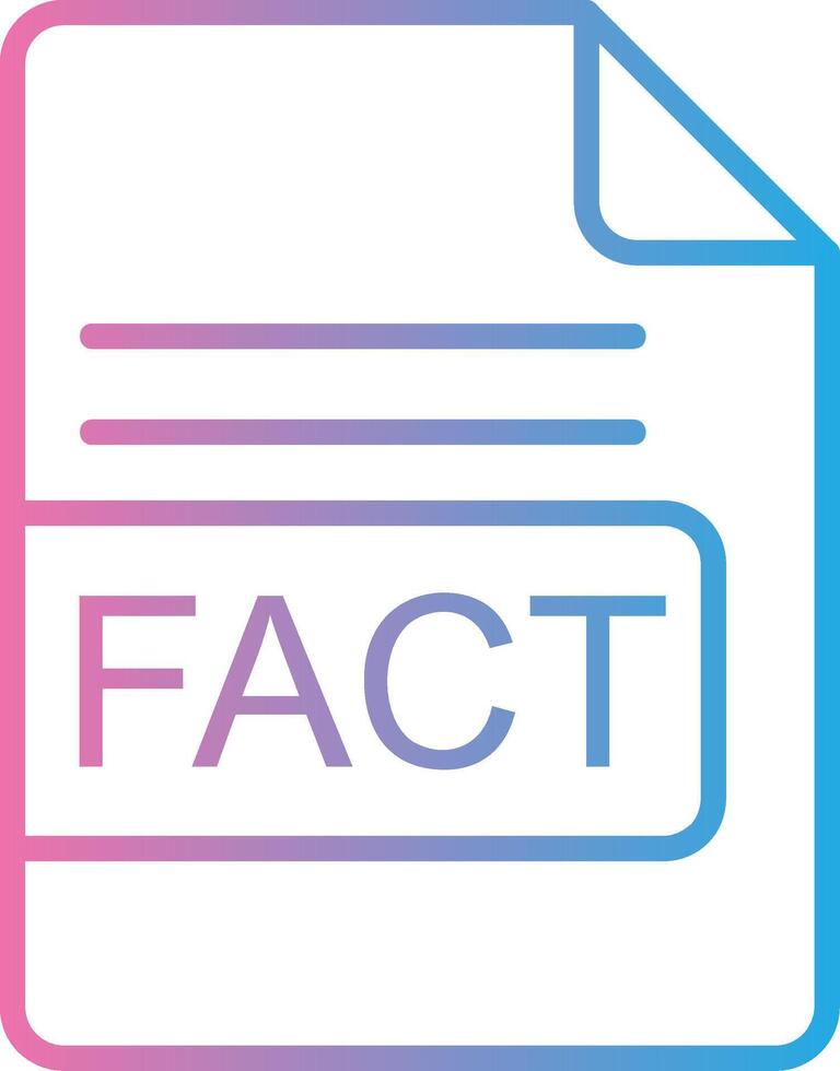 FACT File Format Line Gradient Icon Design vector