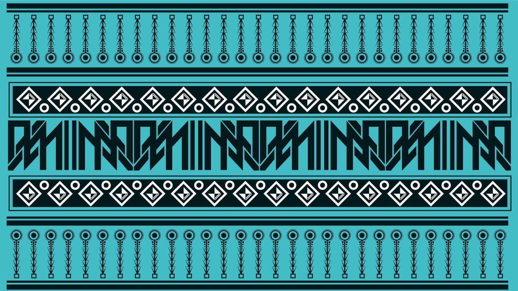 Background Ethnic style colorful seamless border. Tribal decorative tape Polynesian tribal aztec pattern for t shirt, pants, fabric, wallpaper, card template, wrapping paper, carpet, textile, cover. vector