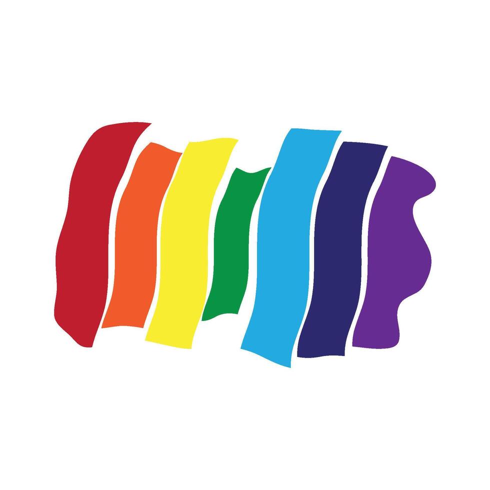 Rainbow color logo icon template vector
