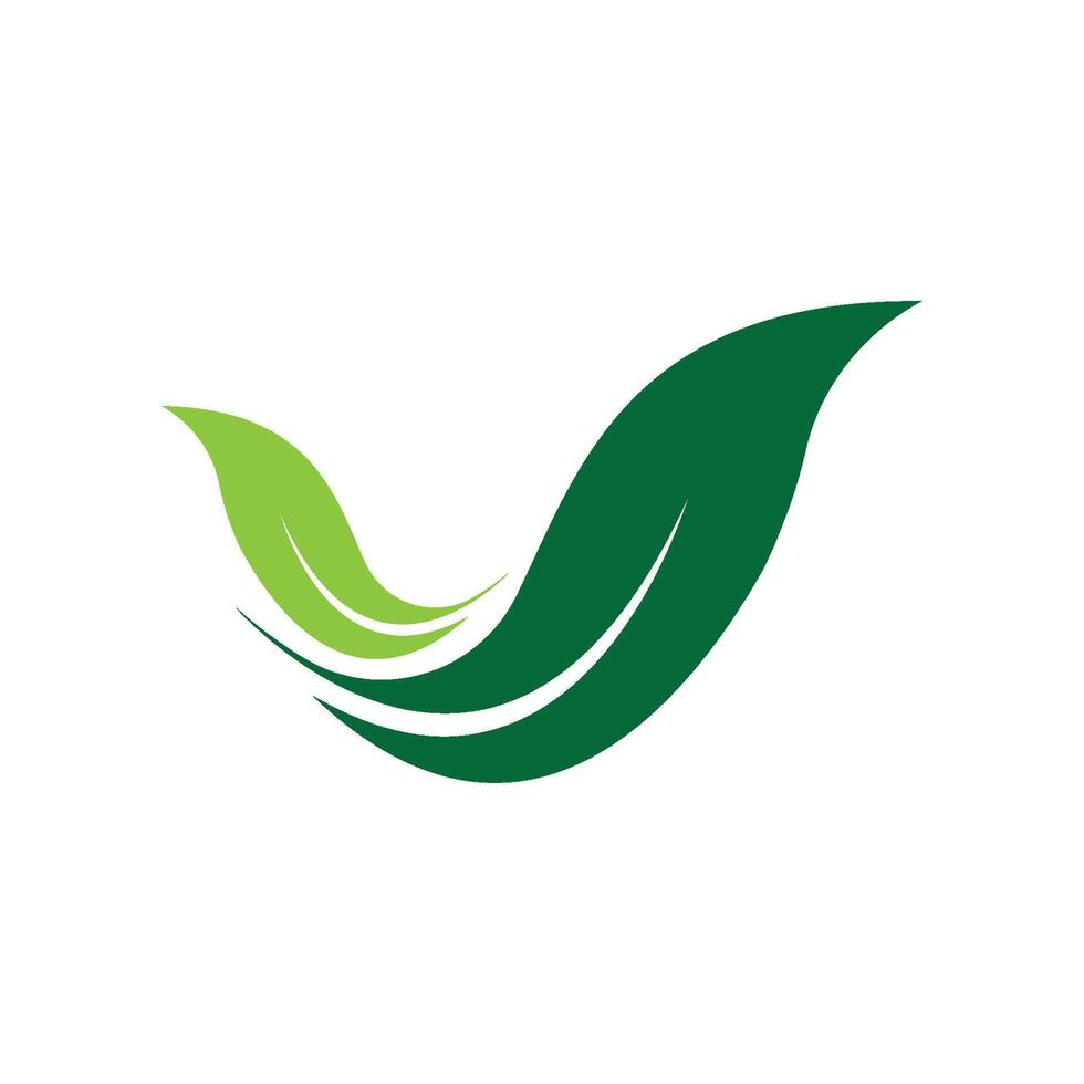 verde hoja logo diseño íconos vector