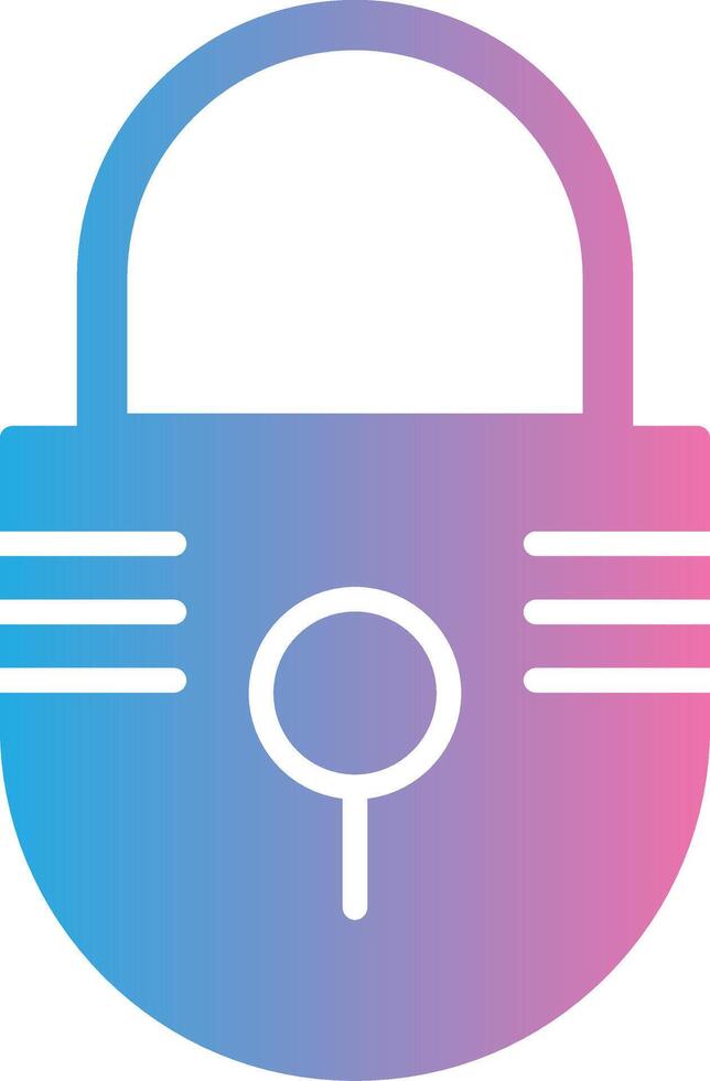 Lock Glyph Gradient Icon Design vector