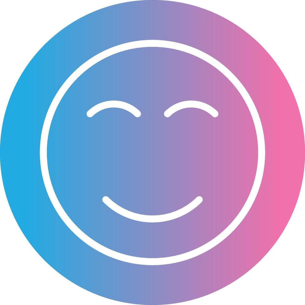 Smile Glyph Gradient Icon Design vector