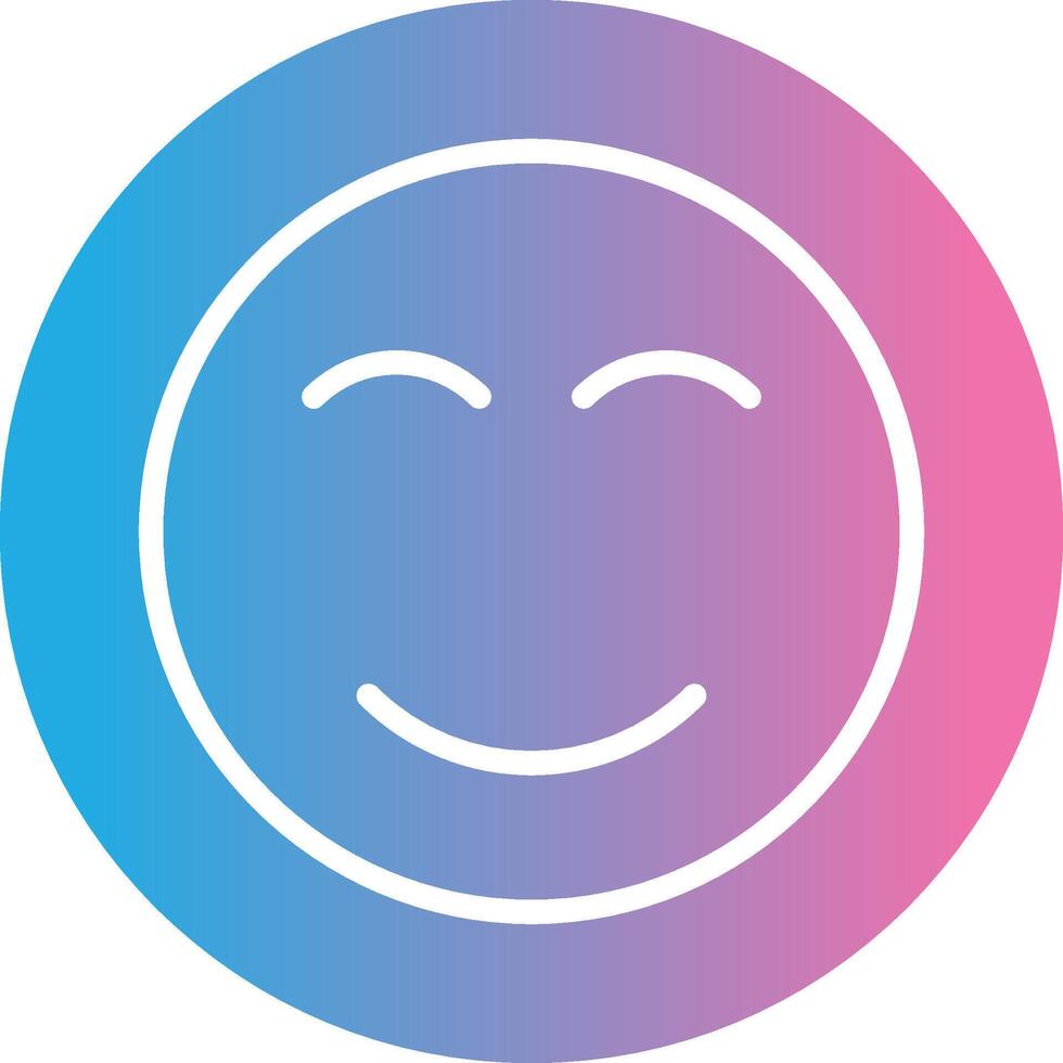 Smile Glyph Gradient Icon Design vector