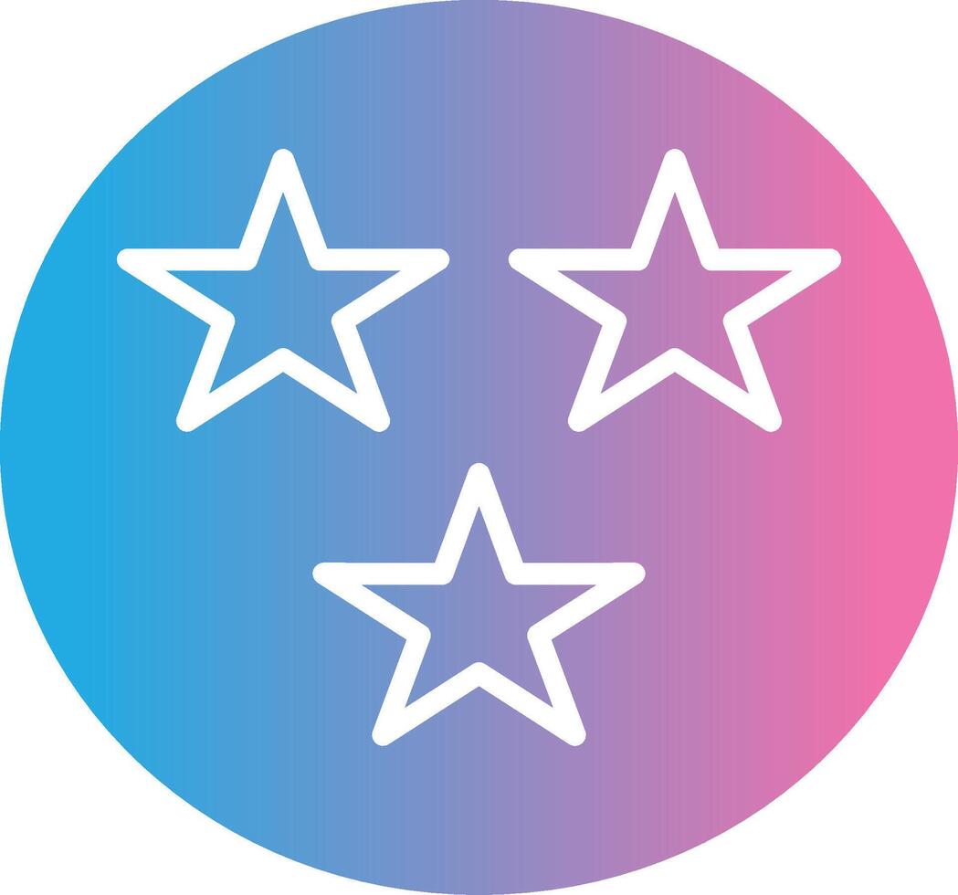 estrellas glifo degradado icono diseño vector