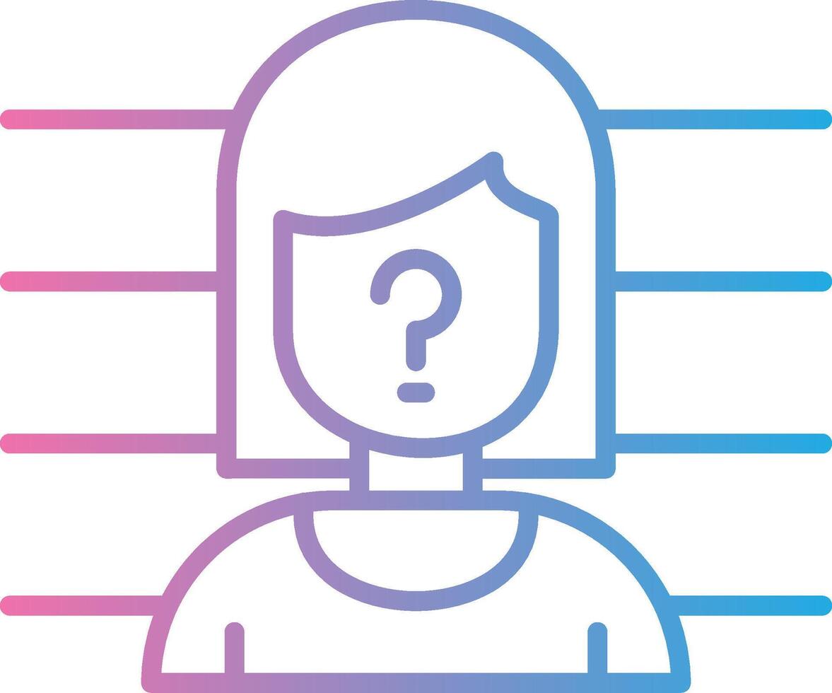 Suspect Line Gradient Icon Design vector