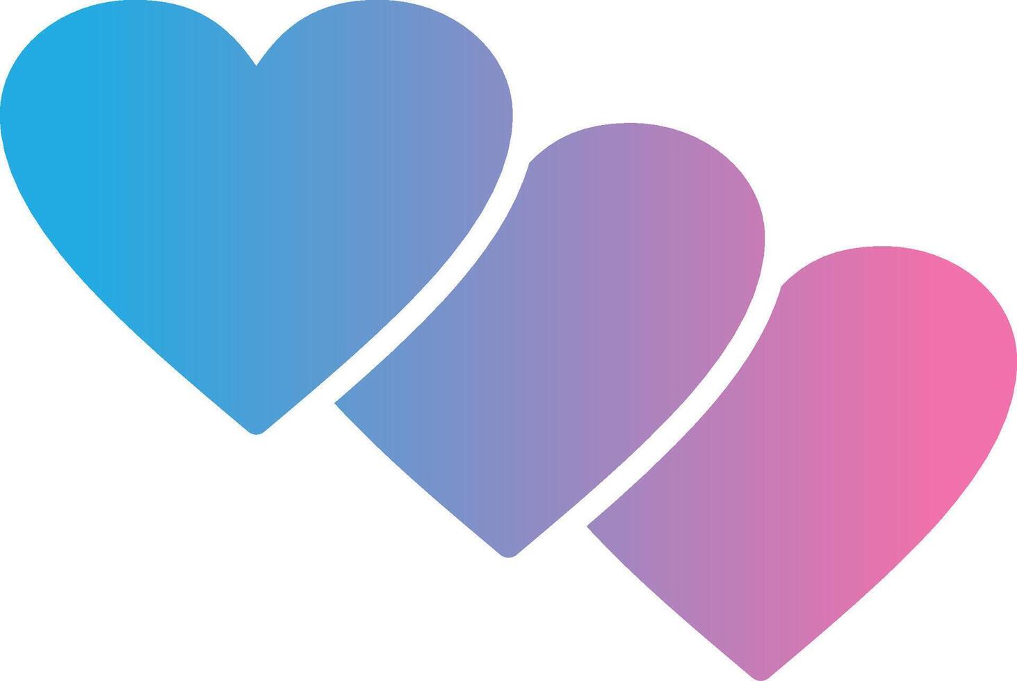 Heart Glyph Gradient Icon Design vector