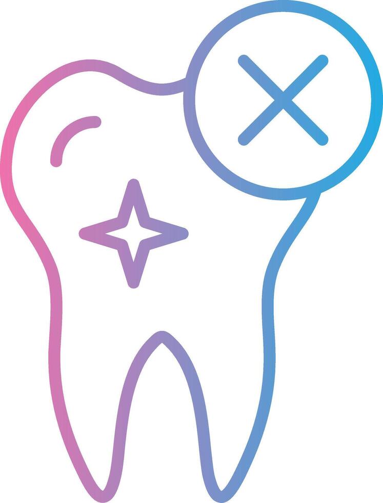 Rejected Line Gradient Icon Design vector
