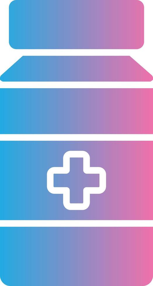 Pill Jar Glyph Gradient Icon Design vector