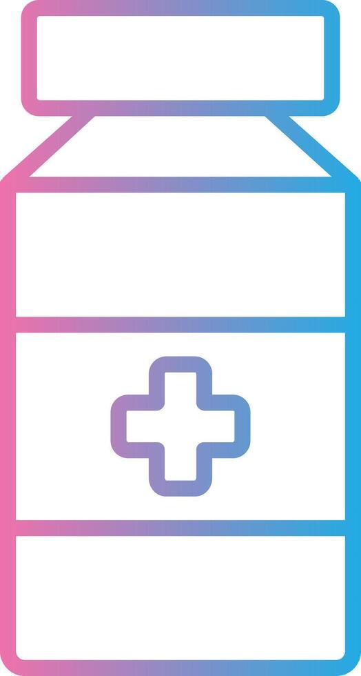 Pill Jar Line Gradient Icon Design vector