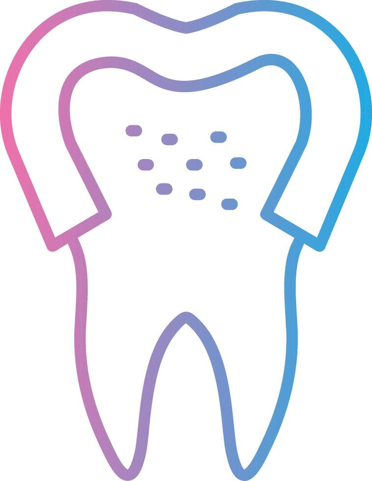 Gum Line Gradient Icon Design vector