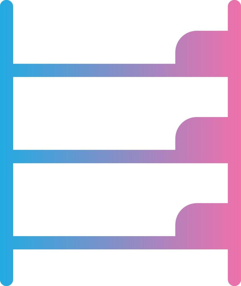 Bunk Bed Glyph Gradient Icon Design vector