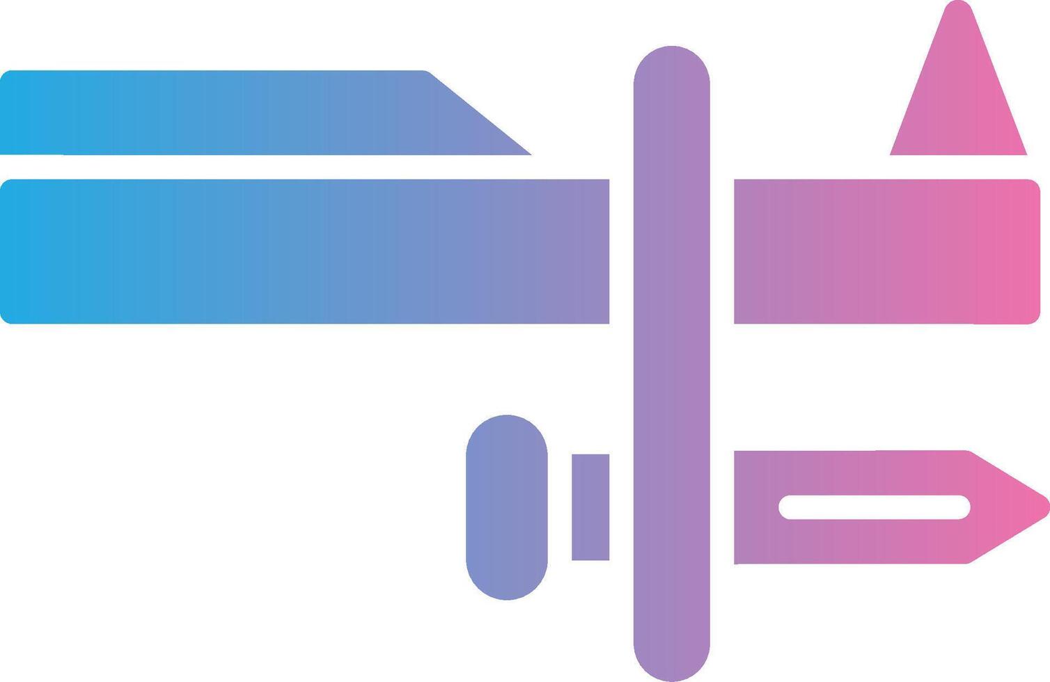 Bayonet Glyph Gradient Icon Design vector