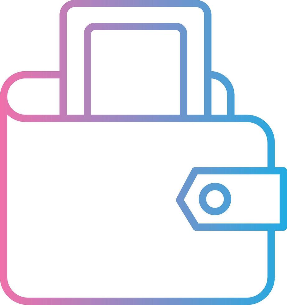 Digital Wallet Line Gradient Icon Design vector